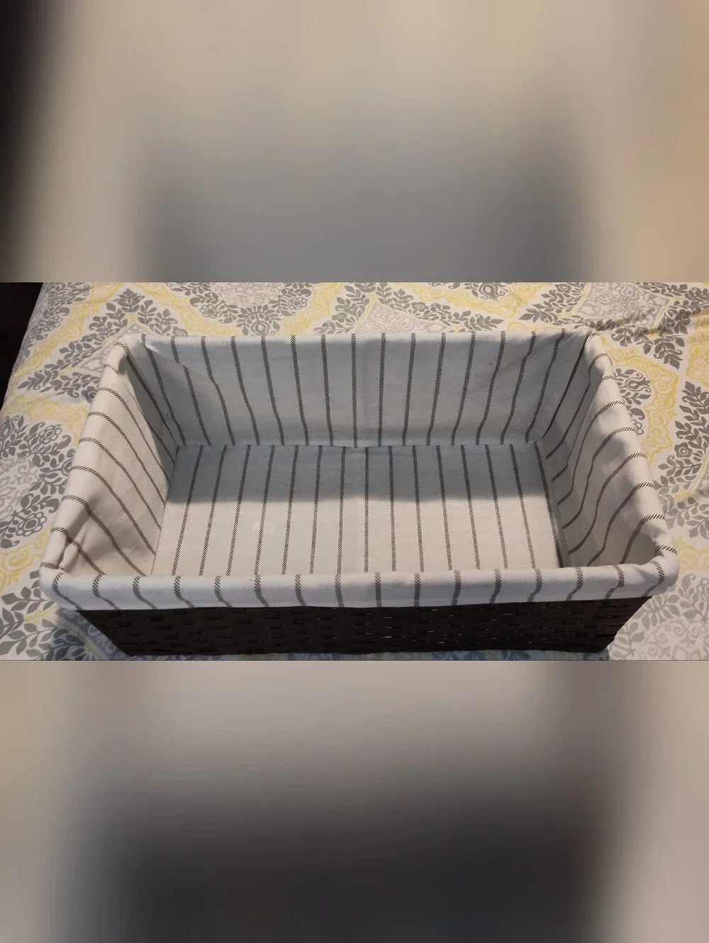 NWOT! Ikea Fabric-Lined Woven Storage Basket